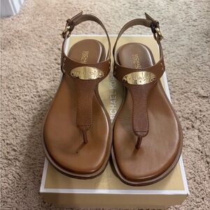 Michael Kors Tan Leather Sandals